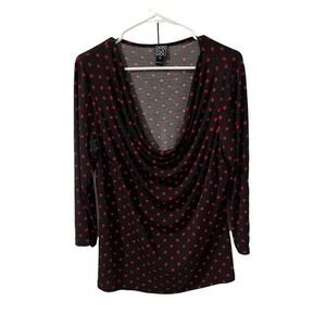 Clara Sun Woo XL waterfall scoop neck blouse